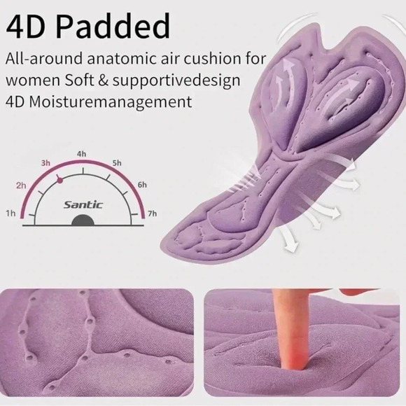 Antic Bike Cycling Shorts, 4D Padded,Quick Dry, Breathable, Hip Pocket - Navy - Picture 6 of 16